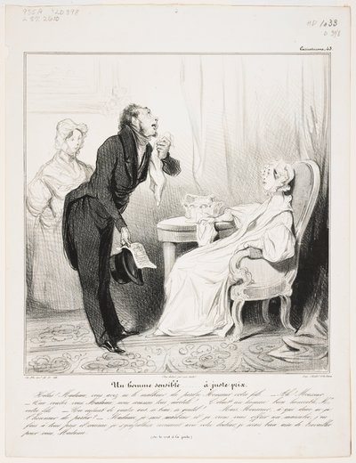 Um Homme Sensível (Caricaturana 43) de Honoré Daumier