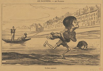 Un bain contrarié de Honoré Daumier