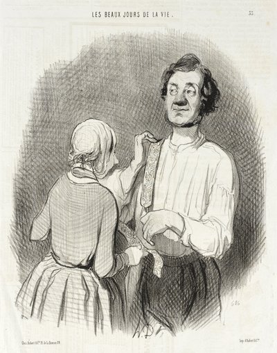 Um dia de festa e suspensórios. de Honoré Daumier