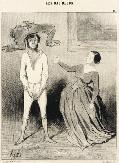 Uma mulher como eu... pregar um botão?... de Honoré Daumier