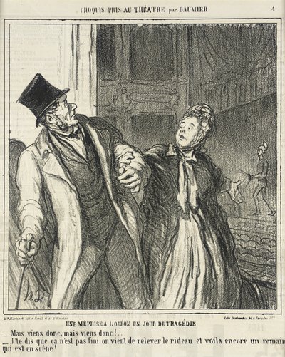 Um equívoco no Odéon... de Honoré Daumier