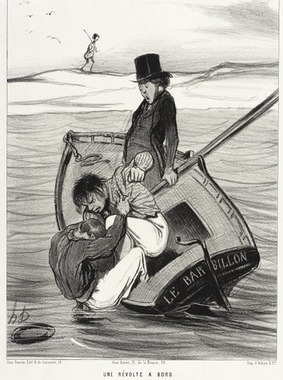 Uma revolta a bordo de Honoré Daumier