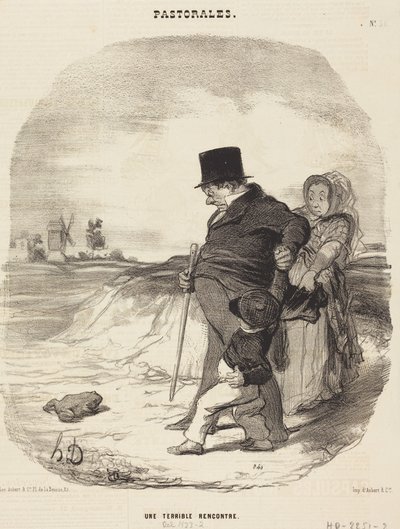Um encontro terrível de Honoré Daumier