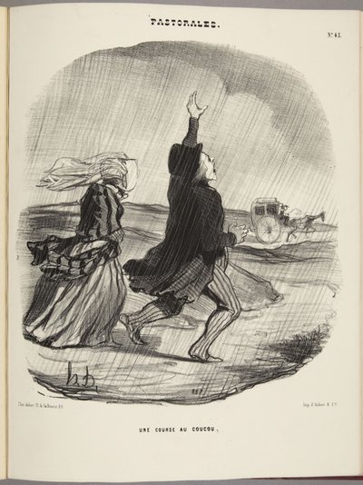 Uma corrida do cuco de Honoré Daumier