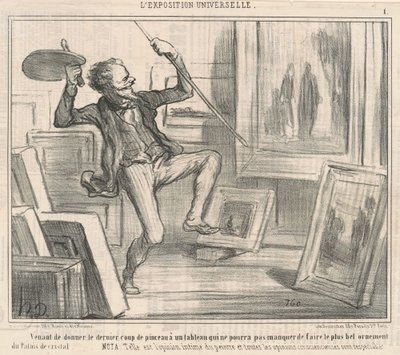 Tendo acabado de dar a pincelada final... de Honoré Daumier