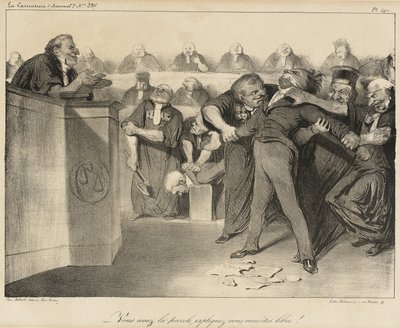Tendes a palavra, explicai-vos, sois livres! de Honoré Daumier