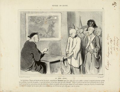 Viagem à China n.º 31: O Código Penal. Os legisladores chineses decretaram que todos os acusados... de Honoré Daumier