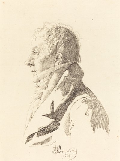 Retrato de um homem de Honore Jean Dubois Duperray