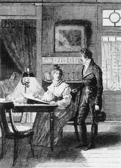 Ilustração de Adrien Moreau (1843-1906) para Skin of Sorrow, romance de Honore de Balzac (1799-1850) da colecção multi-volumes intitulada Human Comedy, publicada em 1900, Paris de Honore de Balzac