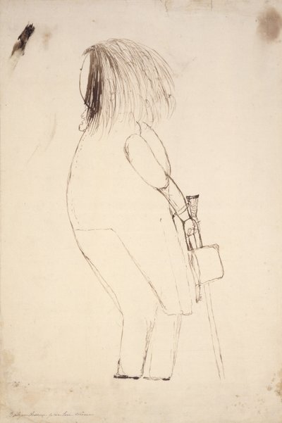 Auto-retrato com chapéu e bengala de Honore de Balzac