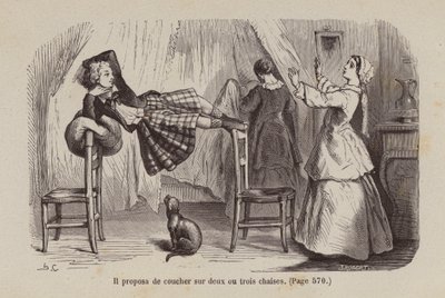 Ilustração para Un Bon Petit Diable (gravura) de Horace (after) Castelli