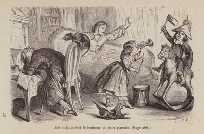 Ilustração para Un Bon Petit Diable (gravura) de Horace (after) Castelli