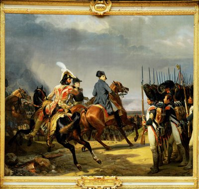 Batalha de Jena, ganha pelo imperador Napoleão I em 14 de outubro de 1806 ... de Horace (after) Vernet