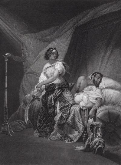 Judite e Holofernes, Judite, cap. 13, v 4, 7 (gravura) de Horace (after) Vernet