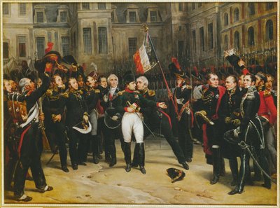 Napoleão despede-se da Guarda Imperial em Fontainebleau ... de Horace (after) Vernet
