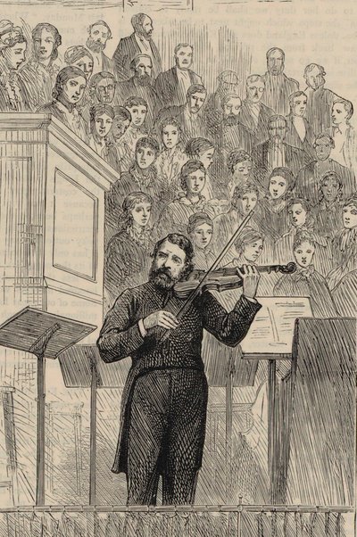 Retrato do violinista e compositor Joseph Joachim 1831-1907, 1877. de Horace Harral