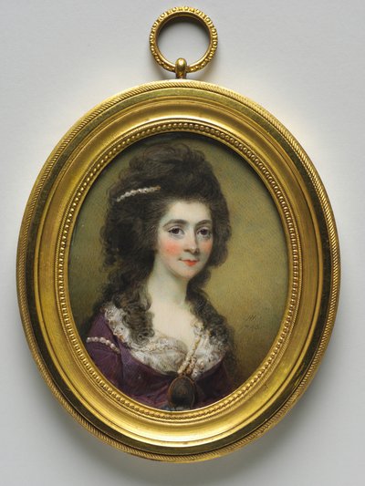 Retrato de uma mulher, chamada Sra. Close, 1786. de Horace Hone