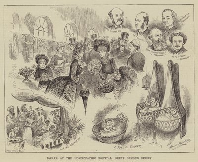 Bazar no Hospital Homeopático, Great Ormond Street de Horace Morehen