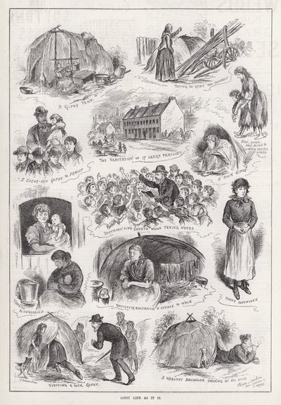 Gipsy Life as it is (gravura) de Horace Morehen