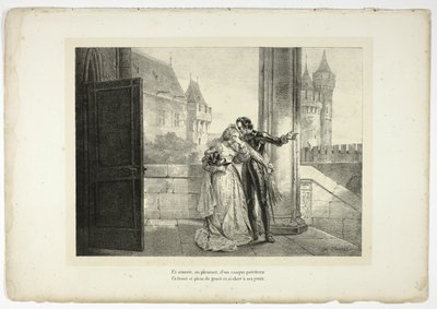 E cobriu-se, chorando, com um capacete precioso... de Horace Vernet