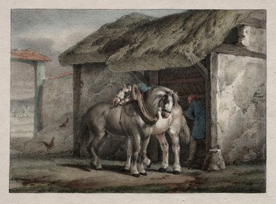 Cavalo de fazenda. de Emile Jean Horace Vernet