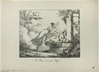 Fortuna e a criança pequena de Emile Jean Horace Vernet