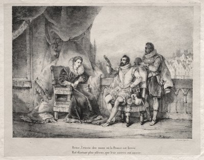 Maria de Médici e Henrique IV da França de Horace Vernet