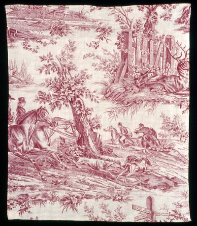 La Route de Jouy (A estrada de Jouy) (Tecido para mobiliário) de Horace Vernet