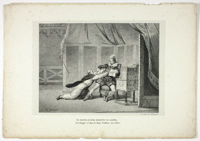 Ao mesmo tempo, o monstro saca de um sabre... de Horace Vernet