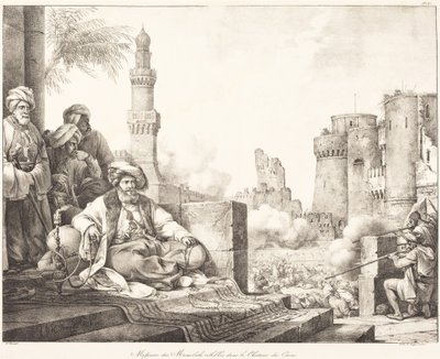Massacre dos mamelucos rebeldes no Castelo do Cairo de Horace Vernet