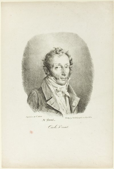 Retrato de Carle Vernet de Emile Jean Horace Vernet