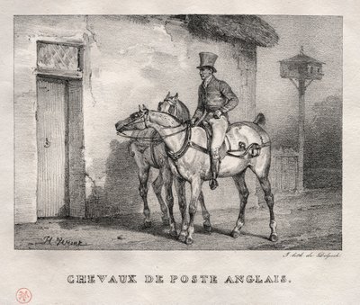 Cavalos postais, 1823. de Emile Jean Horace Vernet