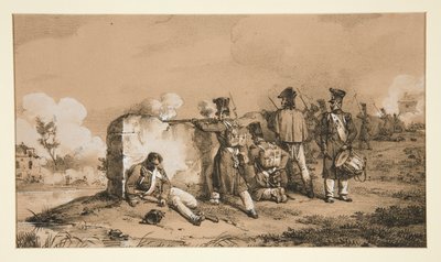Soldados em confronto de Emile Jean Horace Vernet