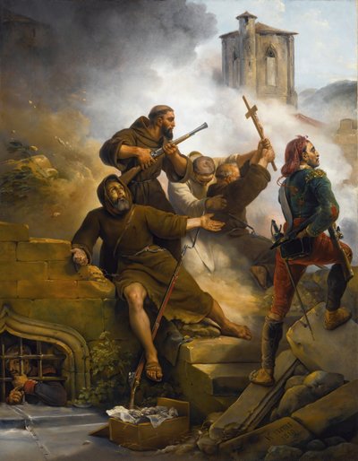 O Primeiro Cerco de Saragoça, 1819. de Emile Jean Horace Vernet