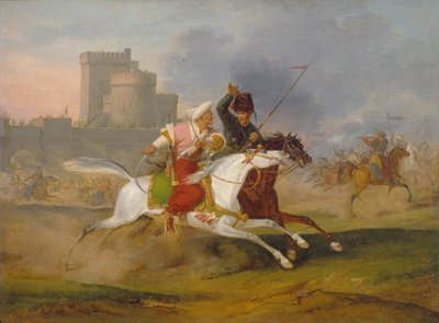 Turk e cossaco, 1809 de Emile Jean Horace Vernet