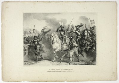esta pluma deslumbrante a flutuar sobre a minha cabeça... de Horace Vernet