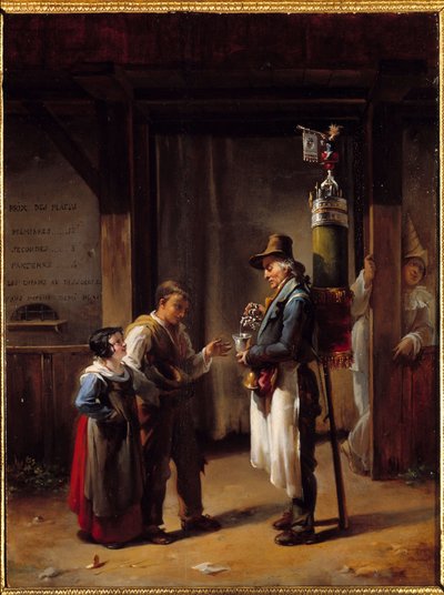 A Coco Merchant. Pintura por Hortense Lecot (1809-1868) de Hortense Lecot