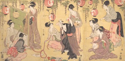 Uma paródia de Yuranosuke no Pleasure Quarters, ca. 1797. de Hosoda Eishi