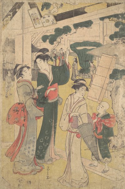 Grupo de mulheres. de Hosoda Eishi