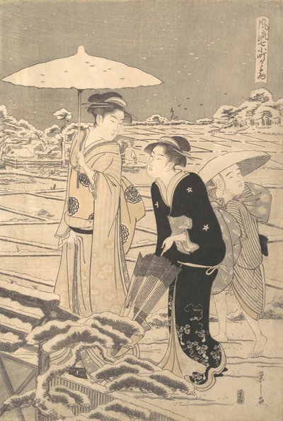 Going to Komachi, f Rom Teserie s Seven Egan t Episo s Of Te Poet t Komachi Flu Difícil. .. .. , mosquito. 1795. de Hosoda Eishi