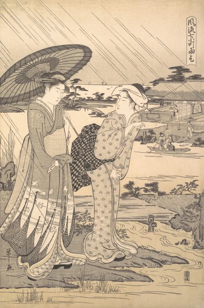 Ono no Komachi Praying for Rain, ca. 1791. de Hosoda Eishi