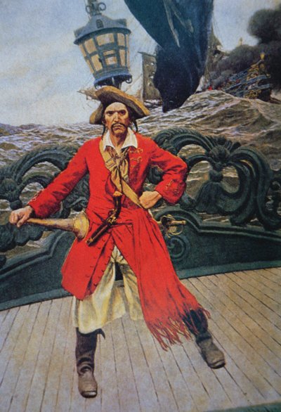 Um Chefe Pirata (cor litho) de Howard (after) Pyle