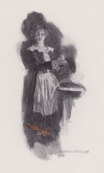Ilustração para Evangelina, A Tale of Arcadie, de Henry Wadsworth Longfellow (litho) de Howard Chandler (after) Christy