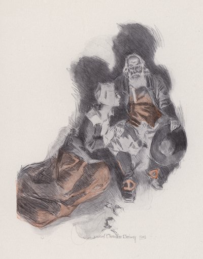 Ilustração para Evangelina, A Tale of Arcadie, de Henry Wadsworth Longfellow (litho) de Howard Chandler (after) Christy
