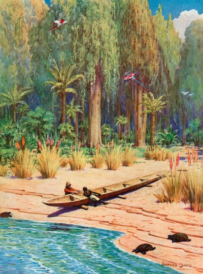 Ilustração para Robinson Crusoe de Howard Davie