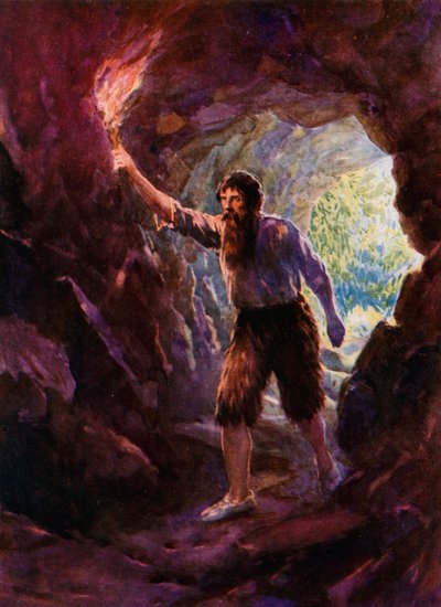 Ilustração para Robinson Crusoé de Howard Davie