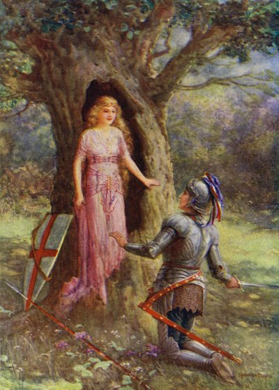 St Denis da França e Fair Eglantine (lito a cores) de Howard Davie