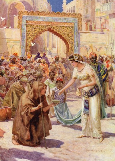 São Jorge e Princesa Sabra (lito a cores) de Howard Davie