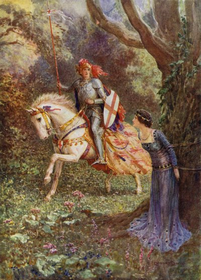 São Jorge viu uma senhora de incomparável beleza (lito colorido) de Howard Davie