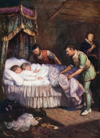 O Assassinato dos Príncipes na Torre (lito colorido) de Howard Davie
